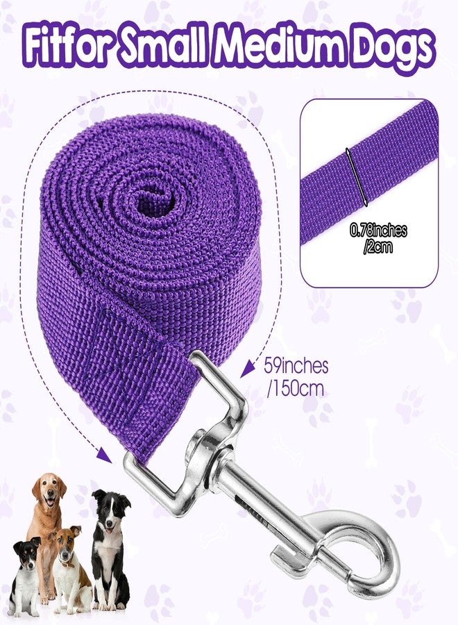 Dimeho 24 Pack Dog Training Leashes Nylon Dog Leashes for Small Medium Large Dogs Bulk Puppy Traction Rope with Swivel Hook for Walking Play Camping Backyard Hiking Shelter Outdoor - Image 2